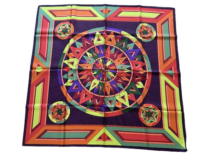 Hermès Seidenschal Rose der Winde 90cm