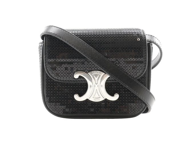Céline Bolsa de Ombro Mini Triomphe da Celine Preto