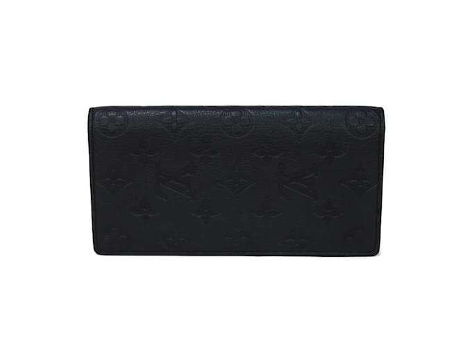 Louis Vuitton Long Wallet Portefeuille Brazza Black Cloth  ref.2145911