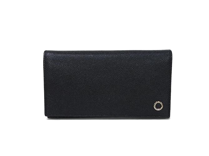 Bulgari Bvlgari Black Leather Long Wallet  ref.2145946