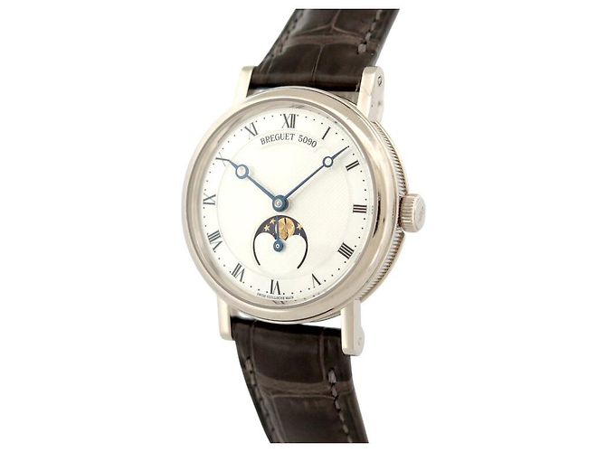 NEW BREGUET CLASSIQUE 9087BB 30MM AUTOMATIC 18K GOLD MOONPHASE Silvery