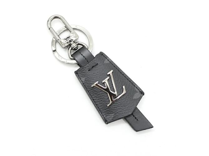 Louis Vuitton Monogram Eclipse Keyring Black Cloth  ref.2146284