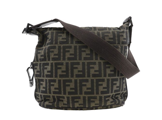 Borsa a Spalla Fendi Zucca Marrone