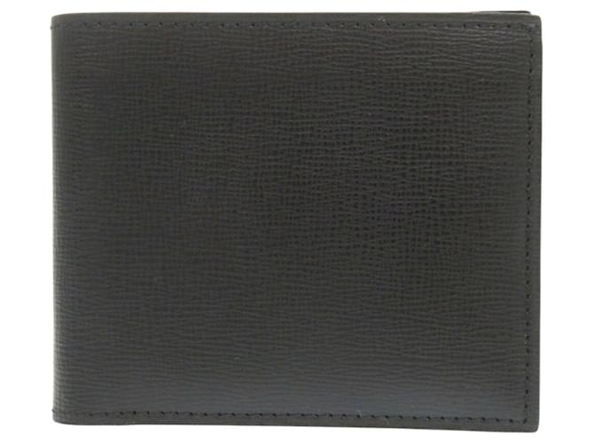 Valextra Black Leather Bi-Fold Bill Wallet  ref.2146354