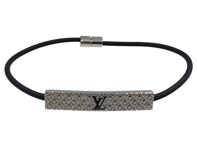 Louis Vuitton Charm Bracelet Black Silvery Leather  ref.2146385