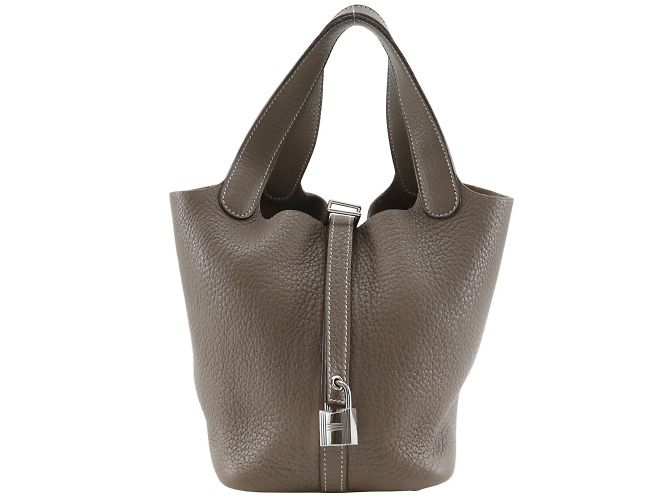 Hermès Bolsa Hermes Picotin Lock 18 PM Taupe