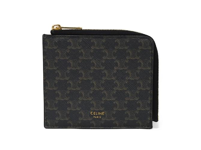 Céline Celine Black Canvas Coin Purse Cloth  ref.2146607
