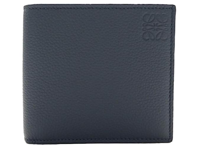 Loewe Men's Bi-fold Wallet in Navy Navy blue Leather  ref.2146730