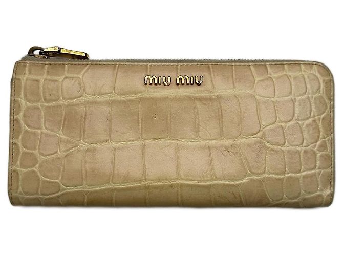 Vintage Miu Miu Leather Wallet White