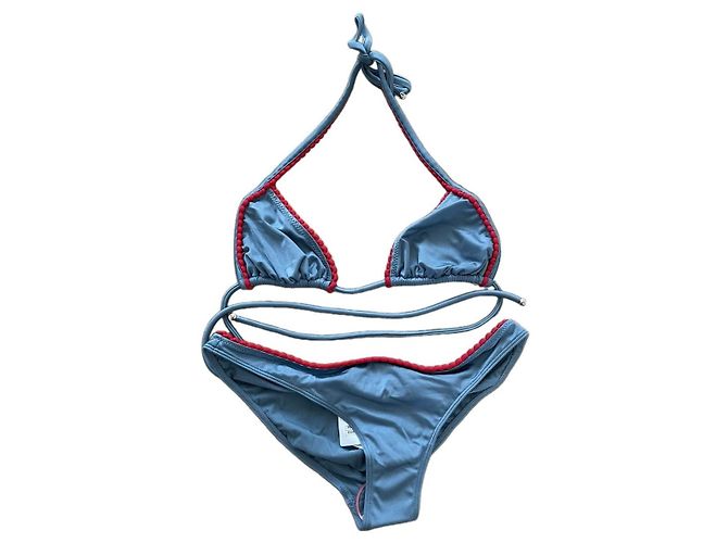 Costume da bagno 2 pezzi Chanel 36 Blu Poliammide