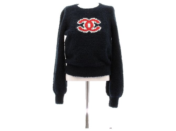CHANEL Strickwaren T.FR 34 Wolle Marineblau