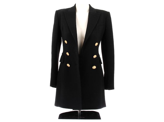 BALMAIN Jackets T.FR 34 Wool Black