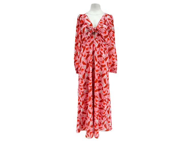 Autre Marque BORGO DE NOR Kleid T.US 12 Viskose Pink