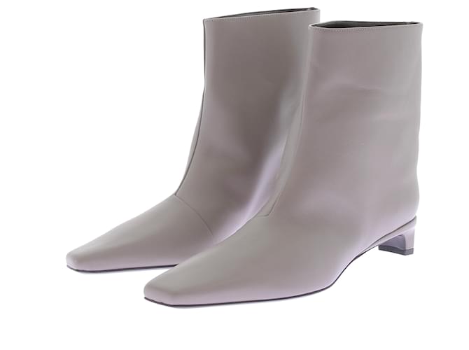 Autre Marque LOULOU STUDIO Ankle boots T.EU 38 Leather Grey  ref.2148613