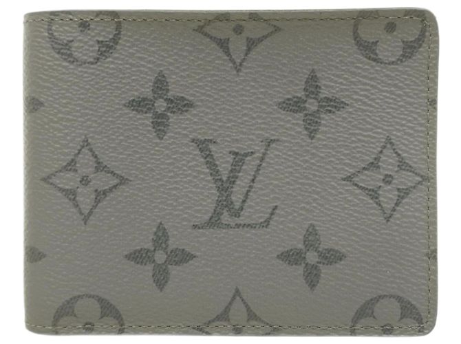 Slender Cartera Louis Vuitton Monogram Eclipse Reverse Castaño