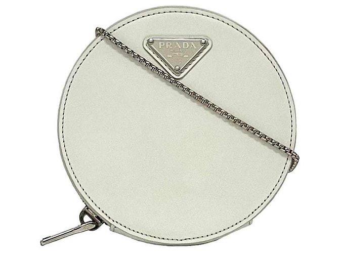 Bolsa de Ombro Prada Chain Branco