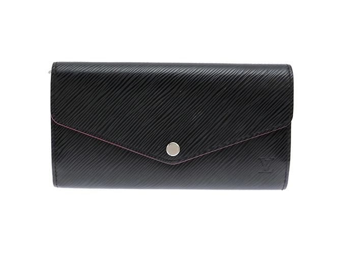 Cartera Larga Sarah de Louis Vuitton Negro Rosa
