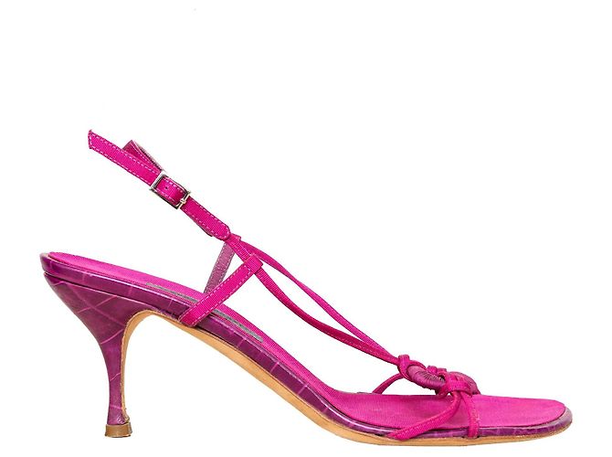 Alberta Ferretti Riemchen Sandaletten Pink