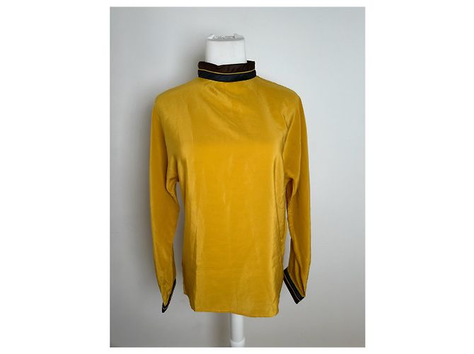 Vintage Gianni Versace Seidenpullover Gelb