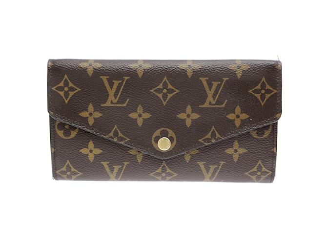Louis Vuitton Portefeuille Sarah Men's Long Wallet Brown Patent leather  ref.2150801