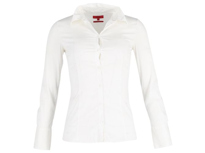 Hugo de Hugo Boss Camisa de botones en algodón blanco