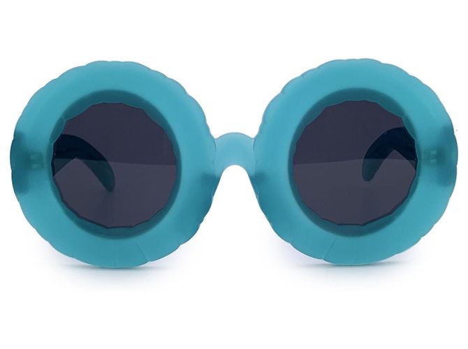 Jeremy Scott Gafas de sol oversize JSPool/3 azules de Linda Farrow 145 mm Turquesa