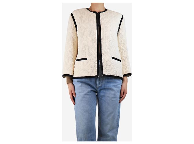 Masscob Cremfarbene Steppjacke - Größe UK 10 Roh