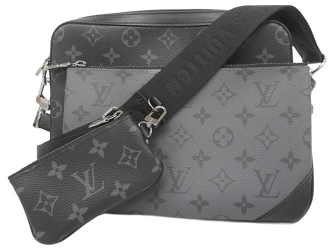 Louis Vuitton Monogram Eclipse Trio Shoulder Bag Brown Black  ref.2152311