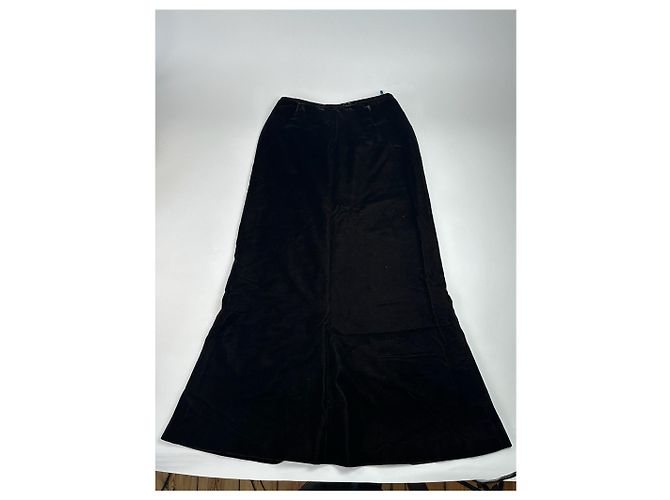 Vintage Givenchy Long Skirt Black Samt