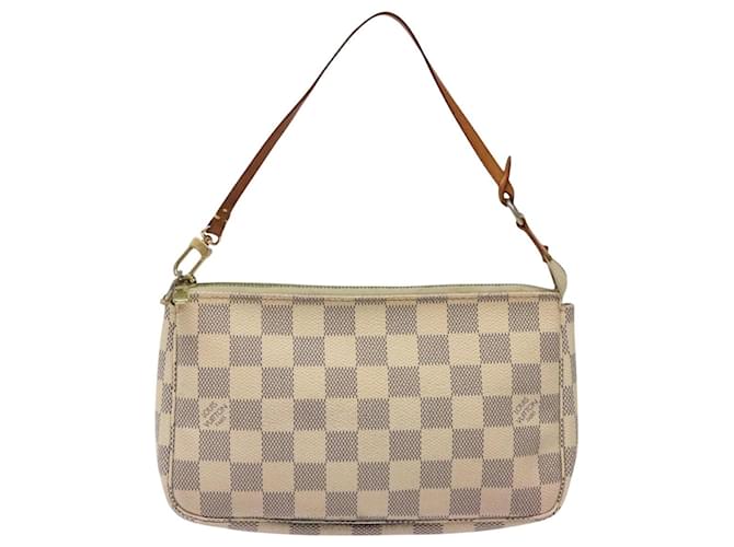 Pochette Accessoire Louis Vuitton Branco Lona  ref.2152725