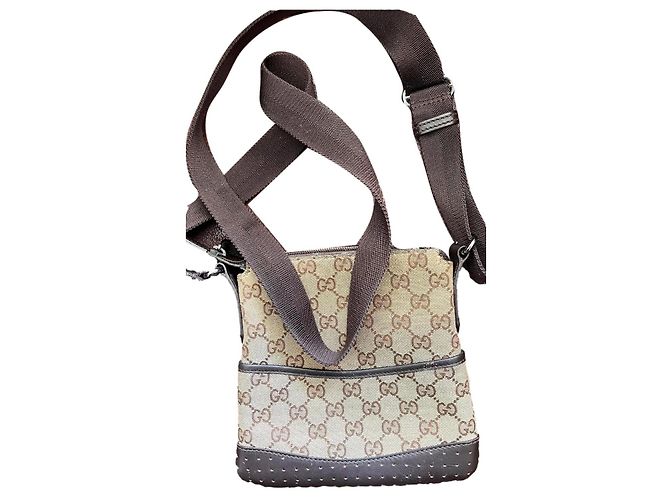 Borsa a tracolla Gucci Monogramma Beige