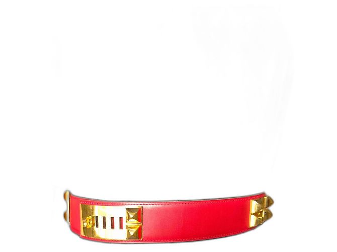 Hermès Medor Belt Red Leather