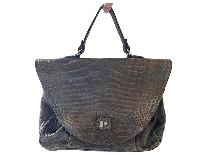 Grande Tote Puffy Zagliani Marrone