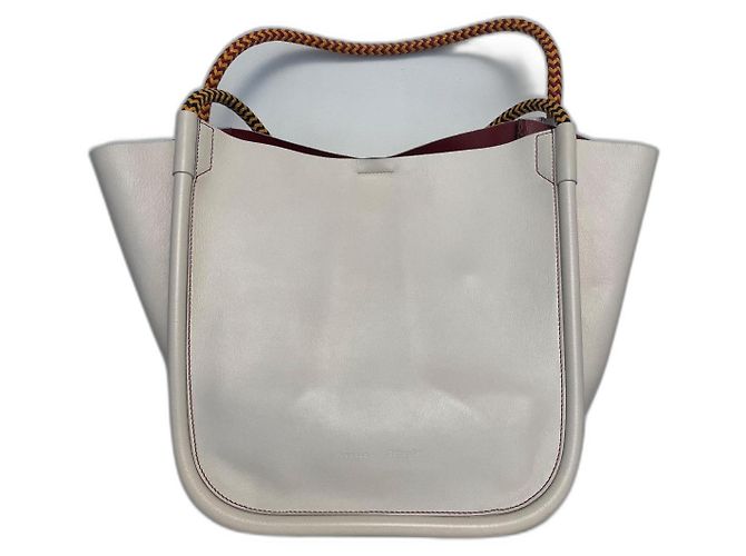 Bolsa de mão Proenza Schouler em couro creme