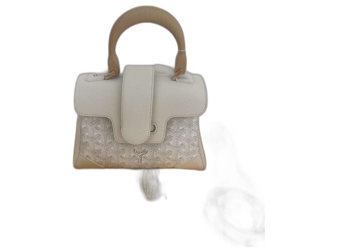 Saïgon Goyard Saigon Mini Handtasche Weiß Lammleder