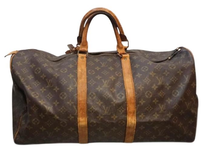 Bolsa de viagem Keepall 55 da Louis Vuitton Marrom