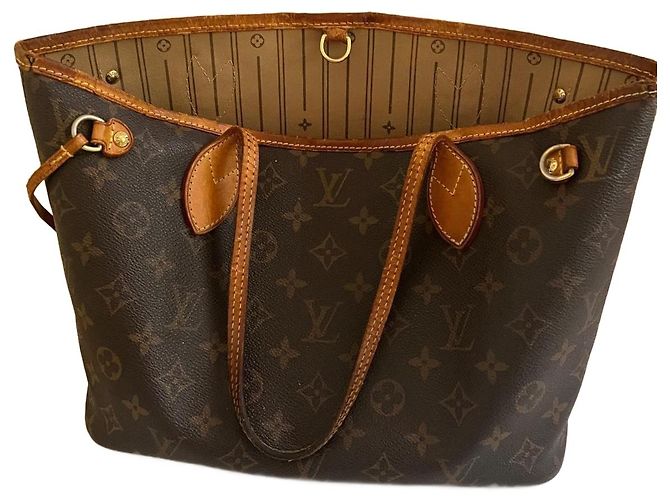 Bolso Louis Vuitton Neverfull Monogram Marrón Oscuro