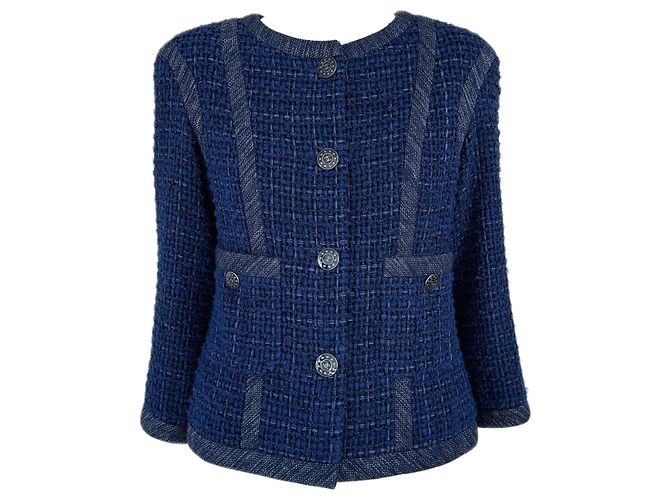 Chanel Royalblau Lesage Tweedjacke