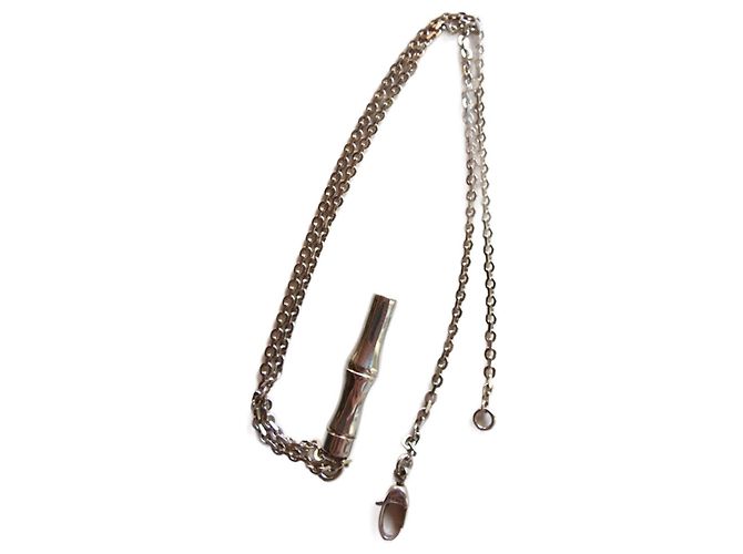 Collar Gucci Bambú de plata 75 cm