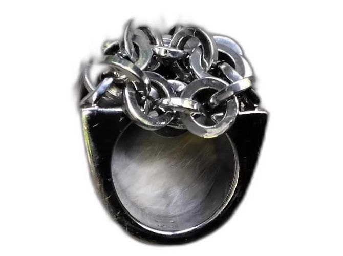 Anillo cocktail Pianegonda Plot en plata de ley Hardware de plata
