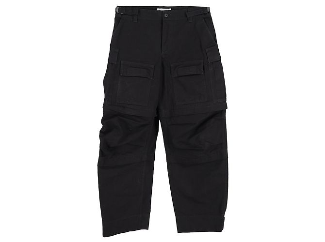 Balenciaga Flared Cargo-Hosen aus schwarzer Baumwolle