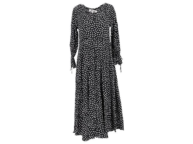 Imogen Maxikleid aus schwarzer Viskose von Diane Von Furstenberg