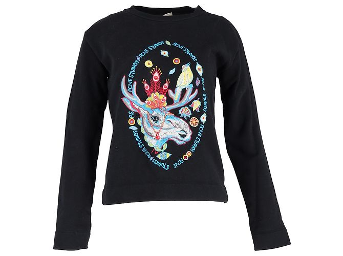 Oslavi Pullover aus schwarzer Baumwolle von Acne Studios 