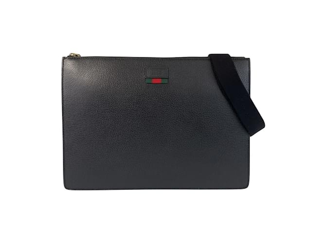 Gucci Sherry Line Black Leather Shoulder Bag  ref.2153136