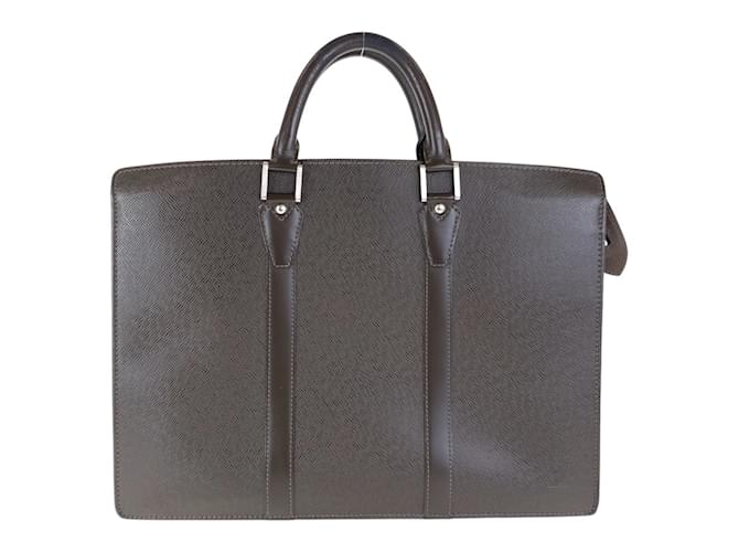 Louis Vuitton Taiga Porto-Document Briefcase Brown Leather  ref.2153152