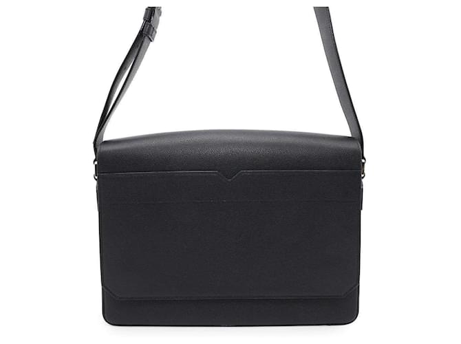 Valextra Men's Black Leather Shoulder Bag  ref.2153829