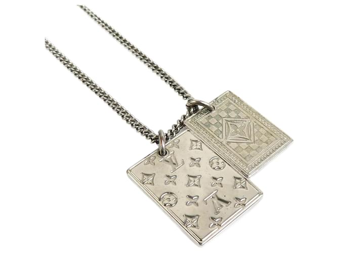Louis Vuitton Silver Necklace Silvery Metal  ref.2154151