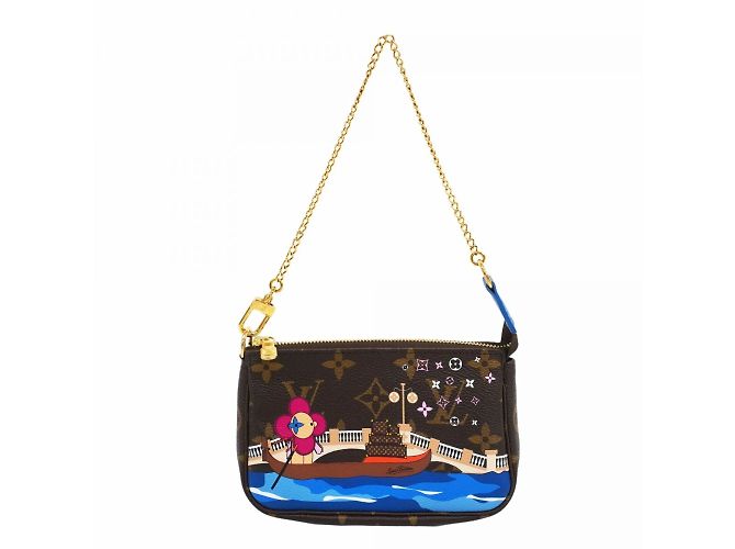 Mini Pochette Accessori Monogram Vivienne di Louis Vuitton Marrone Multicolore