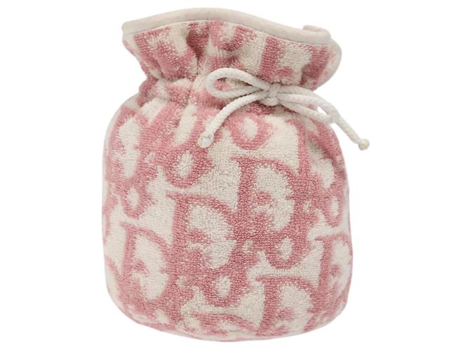 Trotter-Canvas-Tasche Christian Dior Pile Pink Auth BD1717