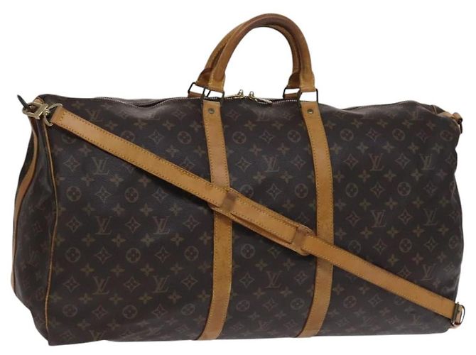 LOUIS VUITTON Monogram Keepall Bandouliere 60 Bolsa Boston M41412 LV Auth 117009
